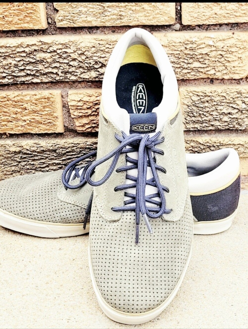 KEEN Light Moss Olive Green Suede Lace Up Sneakers Mens Size 13